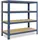 shelfplaza Home 100x100x60 cm Schwerlastregal in blau mit 4 Böden und 175 kg Traglast pro Boden