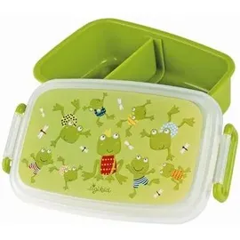 Sigikid 25326 Mini Brotdose Frosch, klein, Trennwand innen