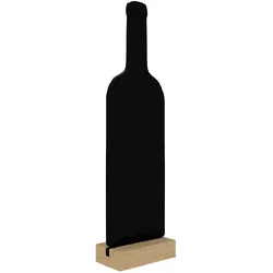 ALLboards Doppelseitige WEIN WEINFLASCHENFORM Kleine Tafeln 4 Stück Set mit Staffelei, Dekorativ Deko, Kreidetafel