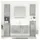 vidaXL Waschbeckenunterschrank 1 Tür 38,5 x 46 x 100 cm Grau