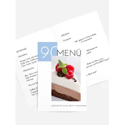 Menükarten für Ihr Fest selbst gestalten mit Spruch und Fotos im Onlinedesigner bei Meine-Kartenmanufaktur.de