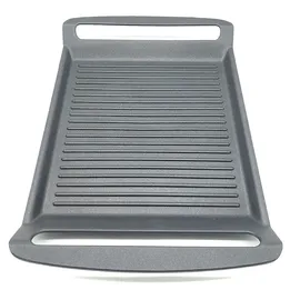 HENDI Grillplatte 39 x 26 cm Aluminium schwarz
