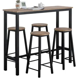 SoBuy Bartisch 120 x 40 x 100 cm Schwarz