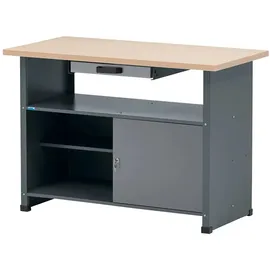 KÜPPER Werkbank-Spar-Set 3-Türig 204 x 120 x 60 cm Hellgrau-Anthrazitgrau