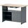 KÜPPER Werkbank-Spar-Set 3-Türig 204 x 120 x 60 cm Hellgrau-Anthrazitgrau