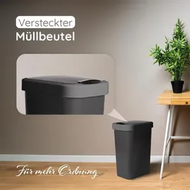 Novaliv Mülleimer 50 l Schwarz