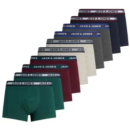 JACK & JONES Solid Trunks grey/dark grey melange L 10er Pack