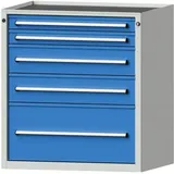 Anke Schubladenschrank B910xT700xH980mm RAL 7035/5012 5 Schubladen