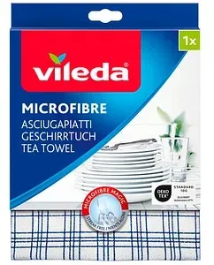 vileda Geschirrtuch MICROFIBRE Motiv/Farbe kann variieren; Lieferung entweder in weiß/blau oder rosa/rot) 40,0 x 55,0 cm
