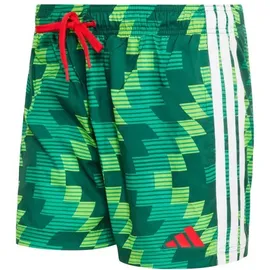 adidas Football-inspired Graphic Badeshorts Semi Solar Green/Better Scarlet 2XL