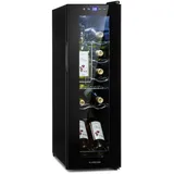 Klarstein Shiraz 12 Slim Uno Weinkühlschrank 32l/12Fl.Touch 85 W 5-18 °C LED