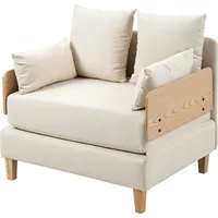 [en.casa] 1-Sitzer-Schlafsofa Seinlus 81x88x68 cm Beige