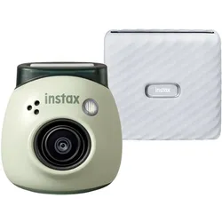 Fujifilm INSTAX PAL digital camera, Pistachio Green + printer Link WIDE, Ash White