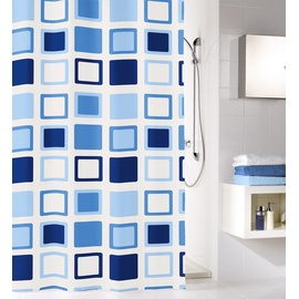 Kleine Wolke textilgesellschaft Duschvorhang, Synthetikfasern, blau azure, 200 x 120 cm