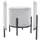 SalesFever Polsterhocker rund Ø35 cm Stoff 35 x 38 x 35 cm Grau/Schwarz