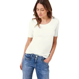 Cecil Basic T-Shirt mit Rundhals in Unifarbe