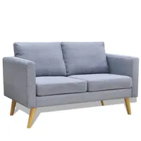 vidaXL Sofa Set 2-Sitzer 3-Sitzer Stoff Hellgrau