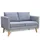 vidaXL Sofa Set 2-Sitzer 3-Sitzer Stoff Hellgrau