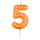 Amscan Zahlenkerze 6,5 cm orange