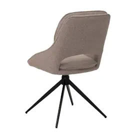 Mendler 2er-Set Esszimmerstuhl HWC-N73, Küchenstuhl, drehbar Auto-Return, Stoff/Textil Boucle (540g/m2) Öko-Tex ~ Beige