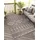 Carpet City In-& Outdoor Teppich - Quadratisch 150x150 cm - für Innen-& Außenbereich - Wetterfest Balkon-Teppich, Terrasse, Flur, Küche - Wohnzimmer-Teppiche - Hochtief/ 3D-Effekt - Ethno-Look in Braun