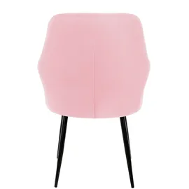 ECD Germany 2er Esszimmerstühle Wohnzimmerstühle Samt Sessel Küchenstuhl Set Rosa