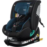 XOMAX G409 IOT Kindersitz drehbar 360°, ISOFIX I mitwachsend I 0-36 kg, 0-12 Jahre, Gruppe 0+/1/2/3, 5-Punkt-Gurt, 3-Punkt-Gurt I Bezug waschbar I ECE R129 I Black-Blue