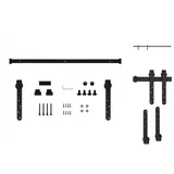 vidaXL Schiebetürbeschlag Set für Schranktüren Carbonstahl 122 cm