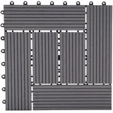 Mendler WPC Bodenfliese Rhone grau 30 x 30 cm 11 St.