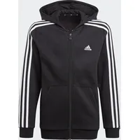 Adidas Essentials 3-Streifen Kapuzenjacke Black / White 128