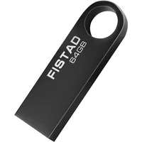 USB Stick 64GB USB 2.0 Mini Tragbar USB Flash Laufwerk Metall Speicherstick Wasserdicht Flash Drive für PC, Laptop, Tablet (Grau)