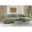 Eckcouch U form Wohnzimmer Couch Large 342cm SIENA stoff Poso Hellgrün Olive