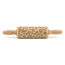 Folkroll Teigroller Flower beige|braun