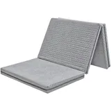 Erst-Holz Klappmatratze Faltmatratze Gästematratze Bezug-Farbe GRAU wählbare Größe V-80.012-P21