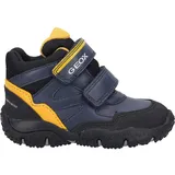 GEOX B Baltic Boy B ABX A Sneaker, Navy/OCHREYELLOW, 21 EU