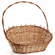 Kadax Geschenkkorb, Weidenkorb, Henkelkorb, Flaschenkorb, Süßigkeitenkorb, Geflochtener Aufbewahrungskorb, Präsentkorb (Natürlich, Groß)