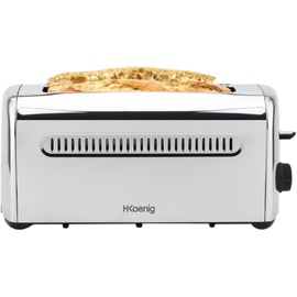 h.koenig Toaster 4 Scheiben, Edelstahl...