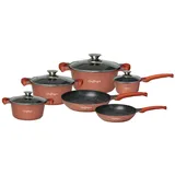 Platinum 10-Teilig Kochgeschirr-Set Topf Induktion Alu Guss Pfanne Topfset Kochtopfset