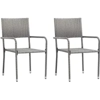 vidaXL Gartenstuhl 54 x 95 x 87 cm grau 2 St.