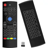 MX3 Air Mouse - Kabellose tastatur - Kabellose Maus - Flymouse - Fernbedienung für Android TV-Box, Media-Player und PC - Schwarz