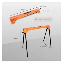 holmwerk® 4x Arbeitsbock Klappbock Gerüstbock Sägebock - 1000 kg Traglast