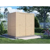 Bikebox Geräteschrank Fiete 2 18 mm natur Fahrradgarage Fahrradbox Holz