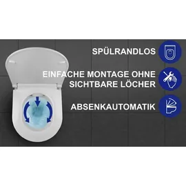 VILSTEIN Hänge WC mit WC-Sitz Weiß