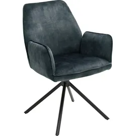 MCA Furniture »Ottawa mit Armlehne«, (Set), 2 St., Vintage, Veloursoptik mit Keder, Stuhl belastbar bis 120 Kg