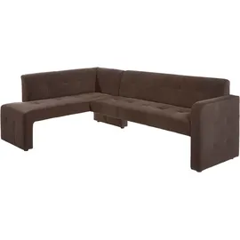 exxpo - sofa fashion Essbank EXXPO - SOFA FASHION "Barista, bequem und elegant, hohe Bodenfreiheit", braun, B:245cm H:83cm T:159cm, Luxus-Microfaser (100% Polyester), Sitzbänke, Essbank, Eckbank Barista bequem und elegant, hochwertige Detailverarbeitung