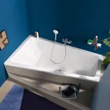 Duravit Trapez-Badewanne No. 1 150x80x46cm, EB-Version, 1 RS li, weiß