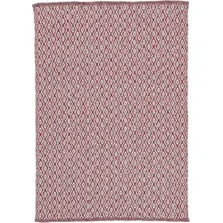 Teppich CARPETFINE "Frida 202", rot, B:200cm H:7mm L:290cm, Polyester, Teppiche, Wendeteppich, 100% recyceltem Material (PET), Flachgewebe, Sisal Optik