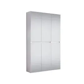 trendteam Mirror Garderobenschrank 111 x 191 x 34 cm weiß
