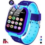 JUBUNRER Smartwatch Kinder Spiele, MP3, Apel, Kinderuhr Mädchen Jungen mit Touchscreen Kamera Alarm SOS Video Taschenrechner Kalender mit SD Card Geburtstagsgeschenk Kinder 3-12 Jahre