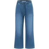 MAC Jeans MAC Culotte Jeans in mittelblau mit Bindedetail-D40